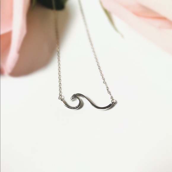 Wave Sterling Silver Necklace - Picture 6 of 7